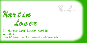 martin loser business card